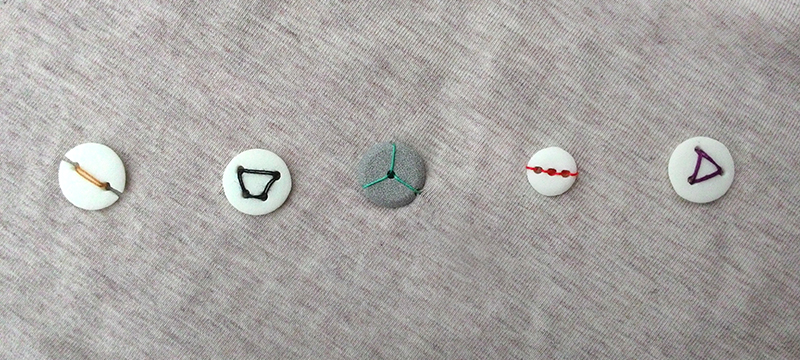 3D printed buttons