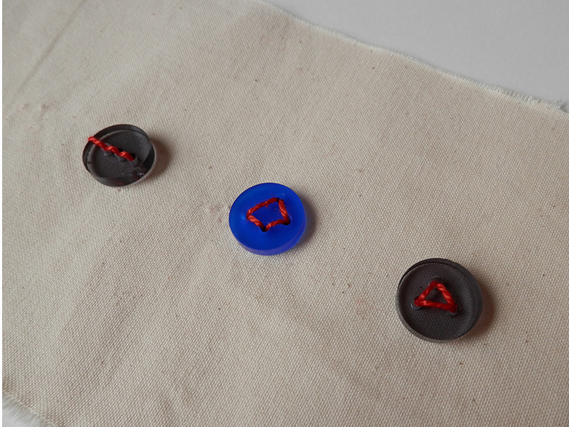 Sewed buttons